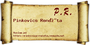Pinkovics Renáta névjegykártya